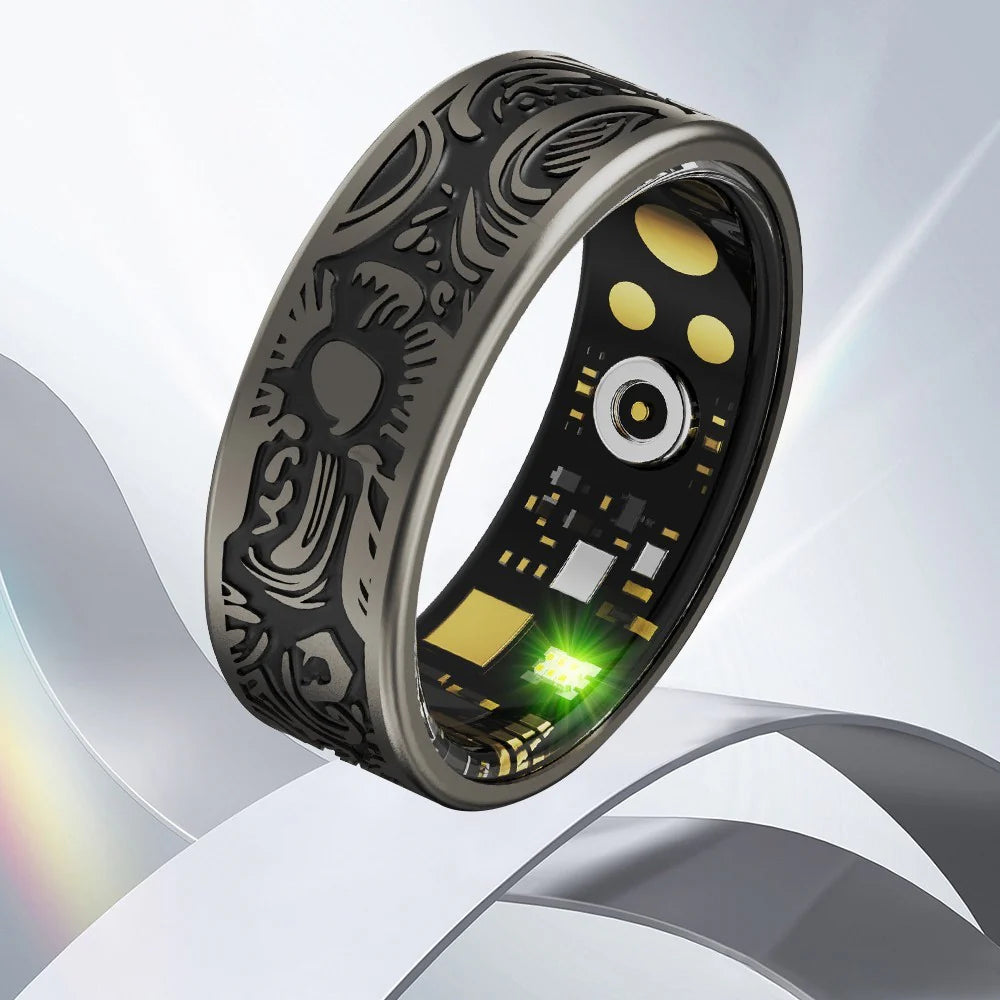 Retro Style Smart Wellness Ring | Heart Rate And Blood Pressure