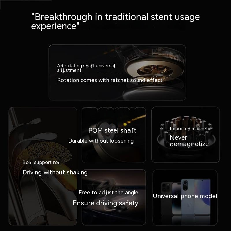 Premium Magnetic Car Phone Mount with Foldable Metal Design