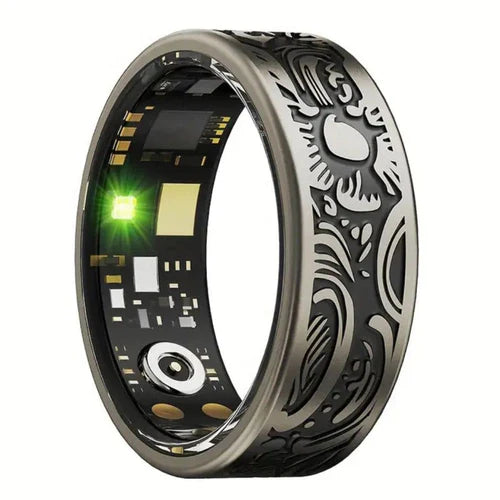 Retro Style Smart Wellness Ring | Heart Rate And Blood Pressure
