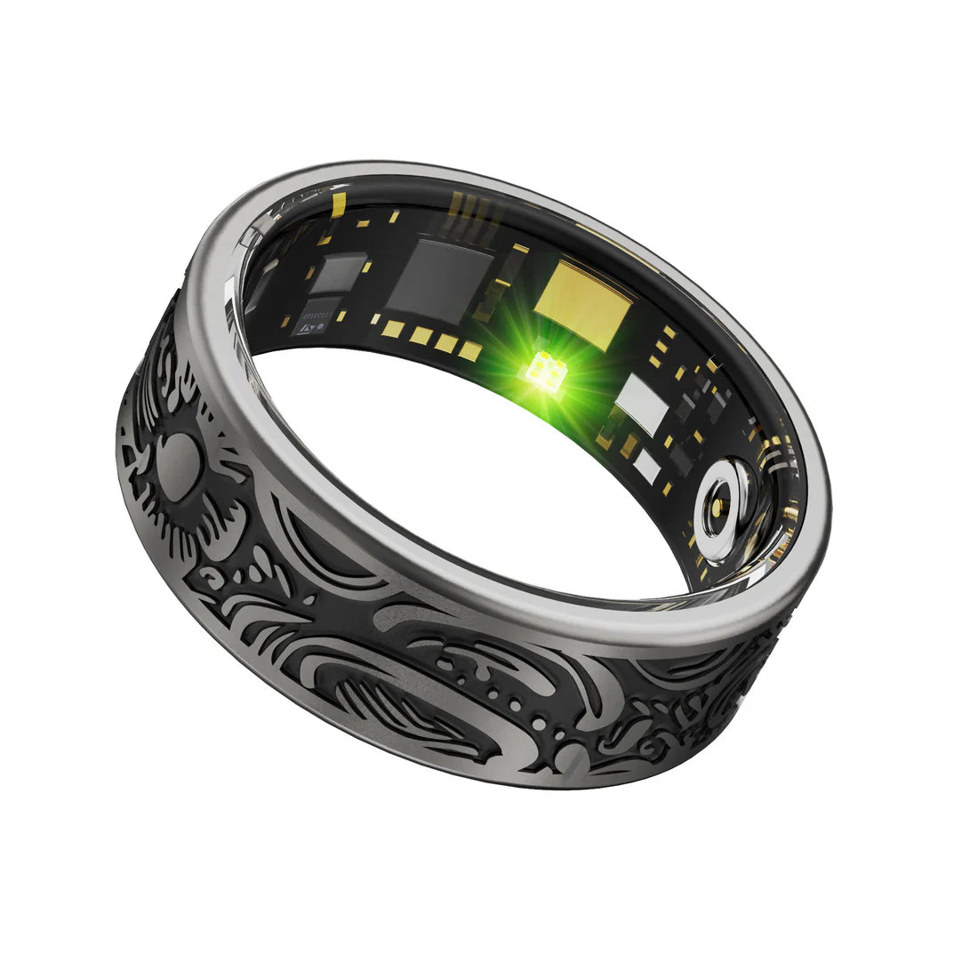 Retro Style Smart Wellness Ring | Heart Rate And Blood Pressure