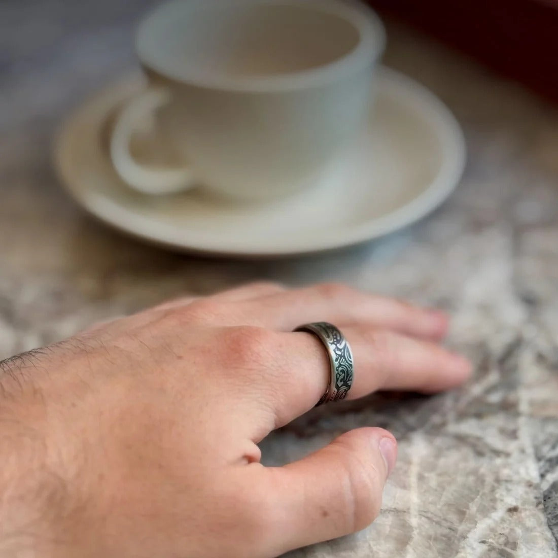 Retro Style Smart Wellness Ring | Heart Rate And Blood Pressure
