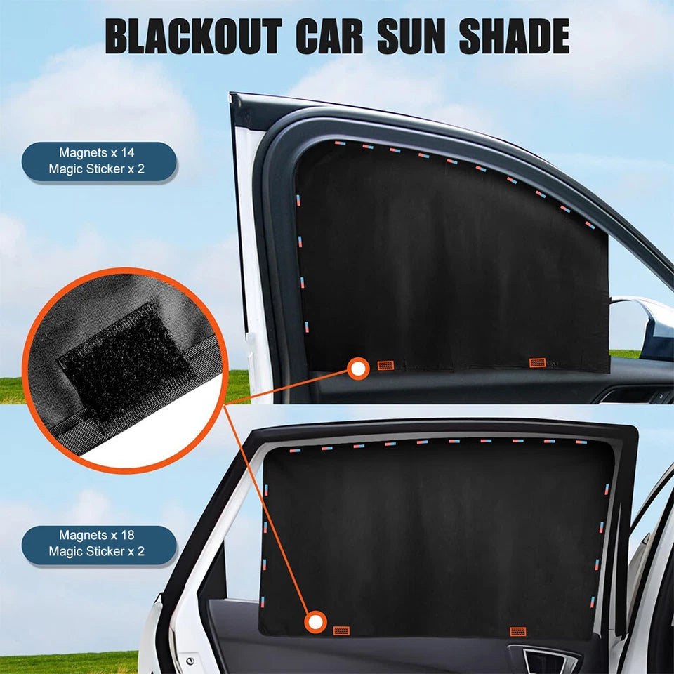 4PCS Magnetic Car Window Sun Shades UV Protection