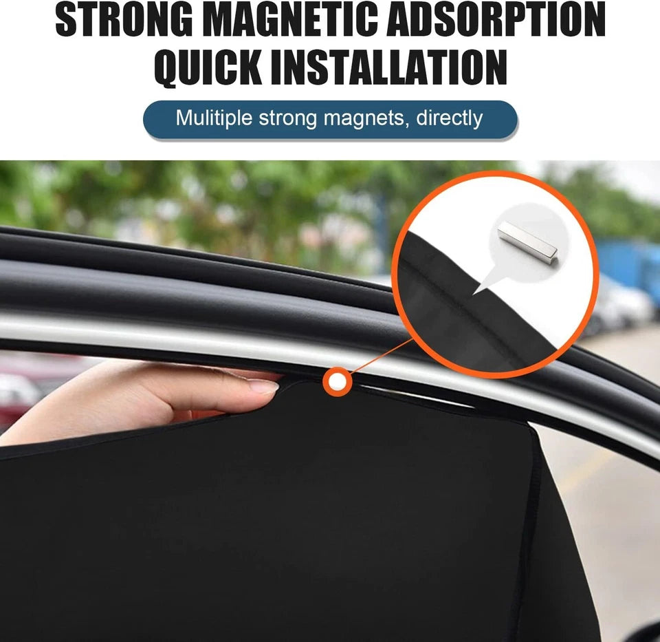 4PCS Magnetic Car Window Sun Shades UV Protection